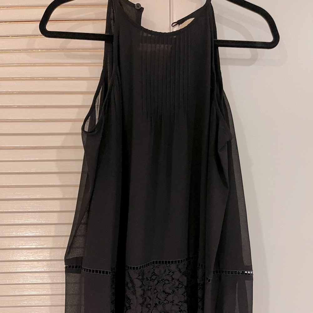 Michael Kors Cold Shoulder Lace Detail Top